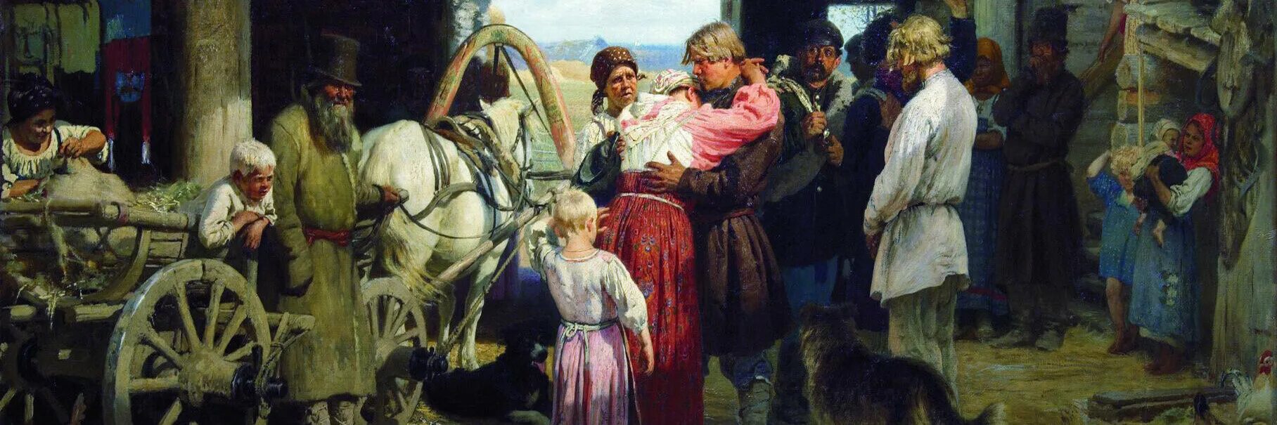 И. Репин проводы. Репин проводы. Репин картина рекруты. "проводы новобранца".