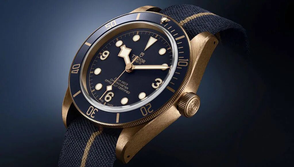 4d. Синие диски. Tudor black bay bronze. Tudor black bay bronze. Back painted glass.