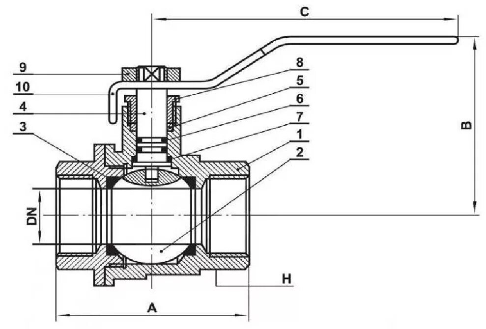 Кран шаровый 3 4 чертеж Danfoss Кран шаровый SOCLA Х1666 цена в Москве, заказать онлайн Товар на картинке можно купить.