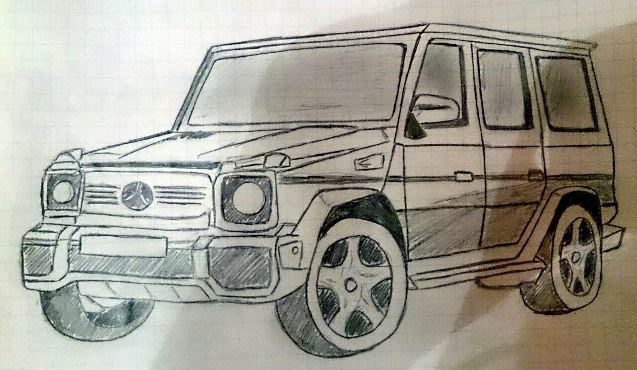 рисунки лёгкие машины гелик. гелик карандашом. рисунок мерседес бенц гелендваген. гелендваген рисунок карандашом. нарисовать гелик.