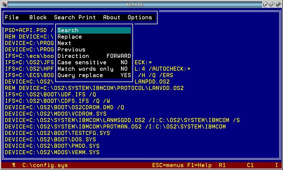 Config.sys. Файл config. Sys. Sys команды. Os2 ifs. Sys devices