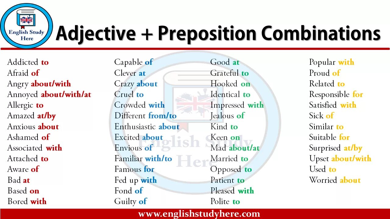 Choose suitable prepositions