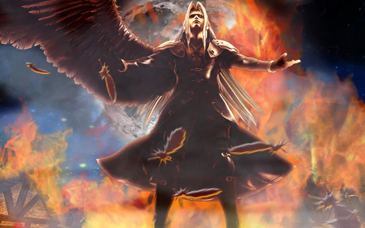 Пришествие бога смерти 10 аудиокнига слушать. Sephiroth. Сефирот демон. Sephiroth Final Fantasy. Сефирот Падший ангел.