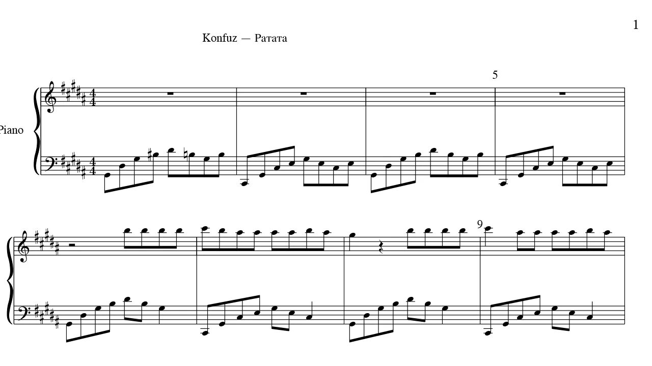 Песни кайф ты поймала konfuz. Konfuz ратата. Ратата конфуз Ноты. Ратата Ноты для фортепиано. Конфуз ратата.