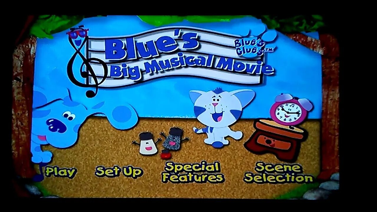 Blues big Musical. Blues clues Blues big Band. Blue's big Birthday DVD menu. Blue s big