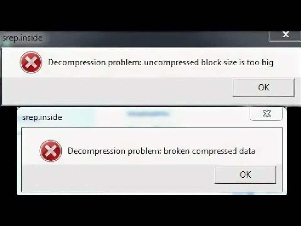 Decompression problem uncompressed block size. Вылетает ошибка decompression problem. decompression problem uncompressed block size is too big. decompression problem uncompressed block size is too big как исправить. problem: broken compressed data.