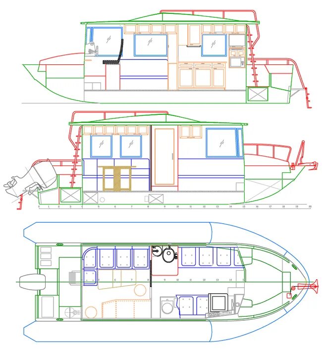 Хаусбот своими руками проекты и чертежи Pin by Irina on Boats, Ships, Ports & Shipyards House boat, Flagler, How to plan