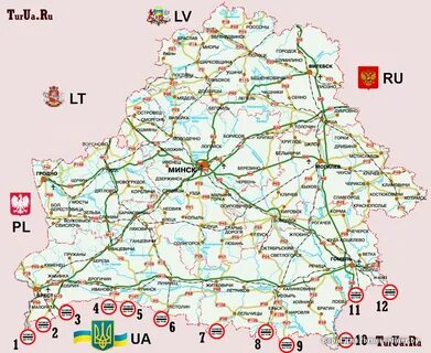 Карта беларуси расстояния
