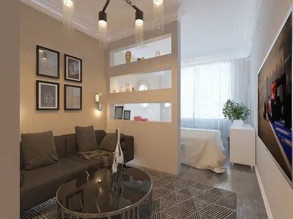 Зонирование комнаты 20 кв м реальные фото