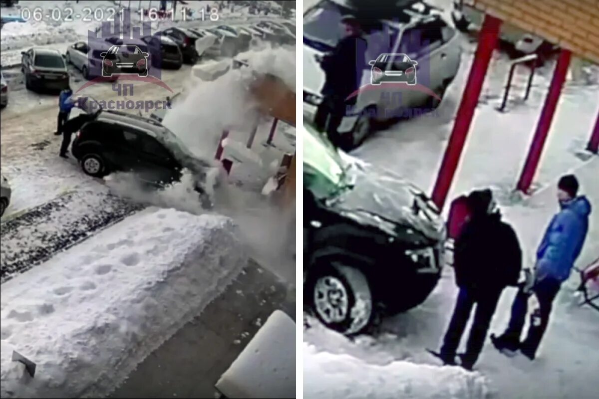 Машина в снегу. Машина в сосульках. Снег упал на машину. Упал снег с крыши на машину. Машина в снегу.