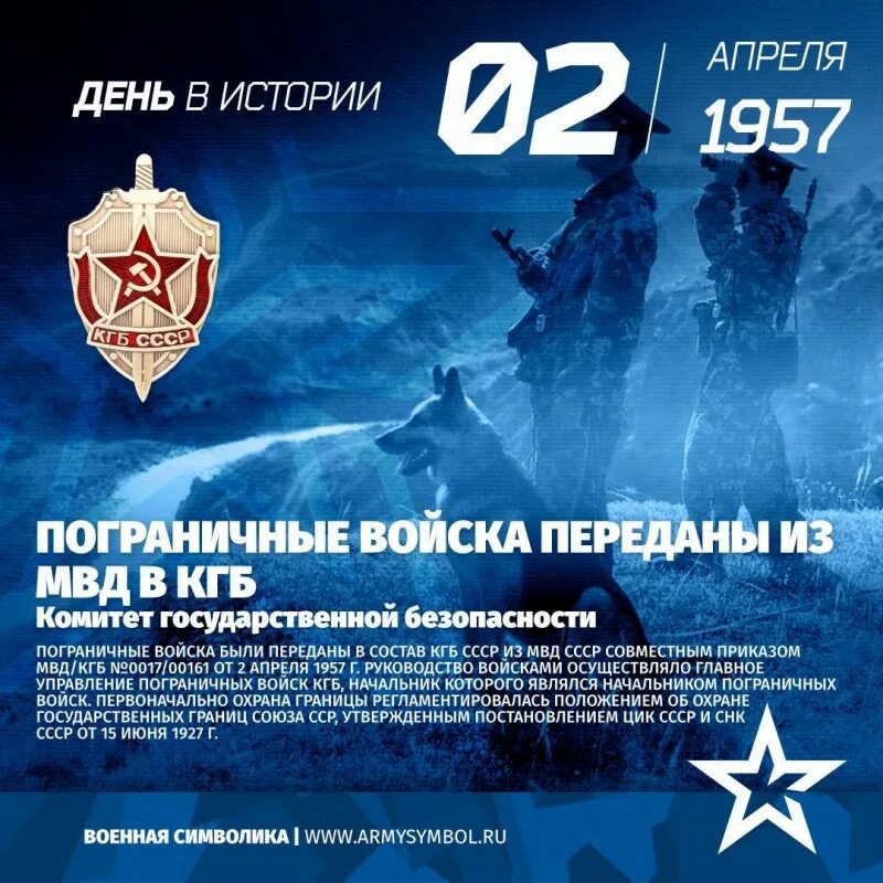 Памятные даты 17 апреля. Памятные даты пограничных войск.