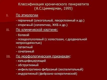 Виды панкреатита