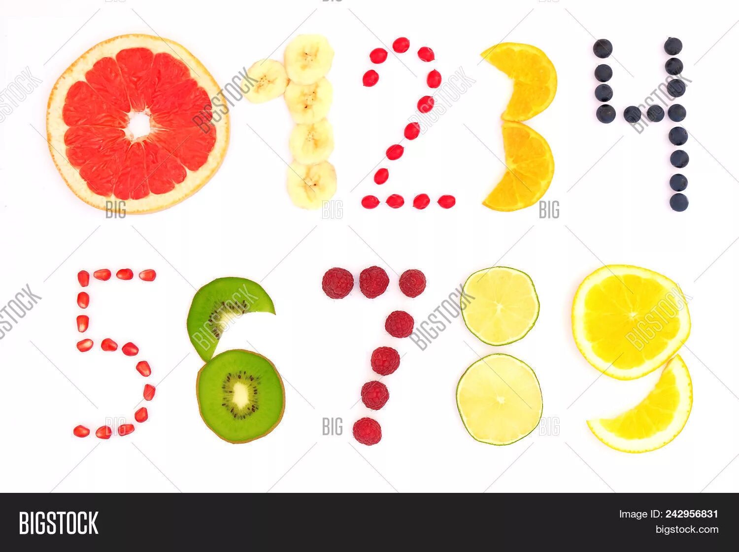 Из фруктов число. Числа с фруктами отдельно. Цифра 1 фруктами. Число 4 из фруктов.
