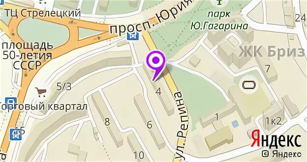 Карта севастополя репина