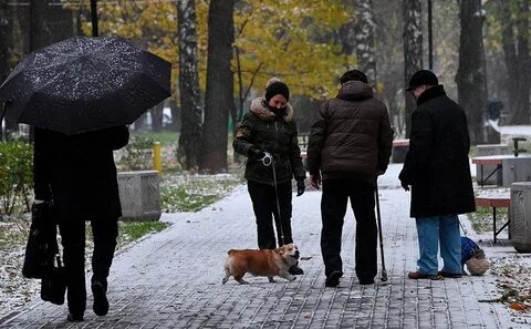 Снег в москве 14 октября