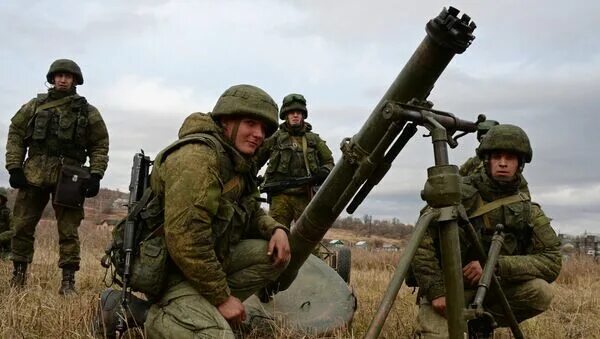 Минометы российской армии фото