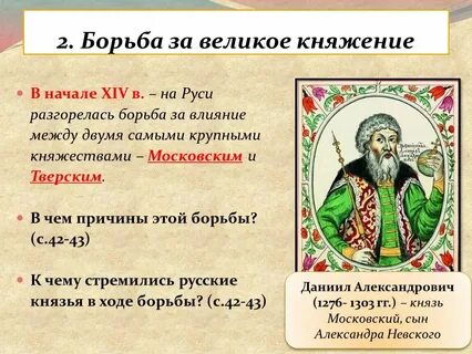 1 борьба за великое княжение владимирское