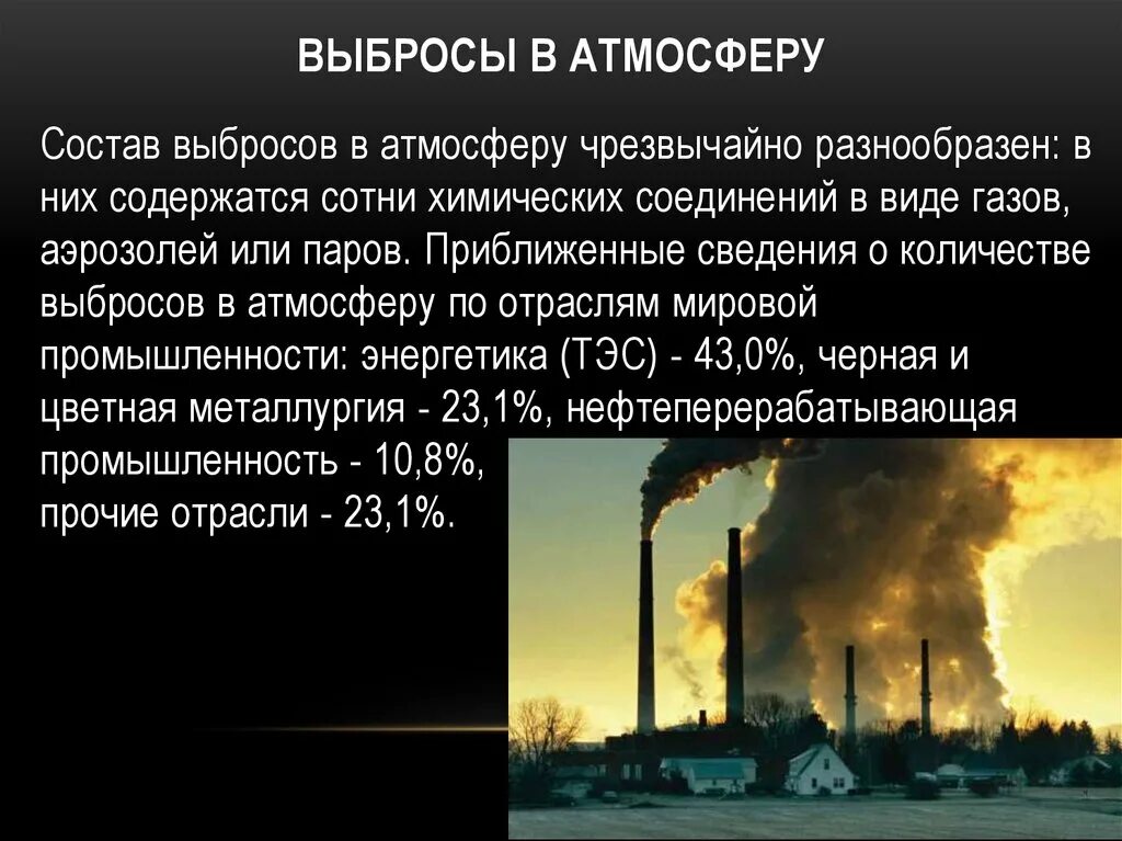 Свойства выбросов