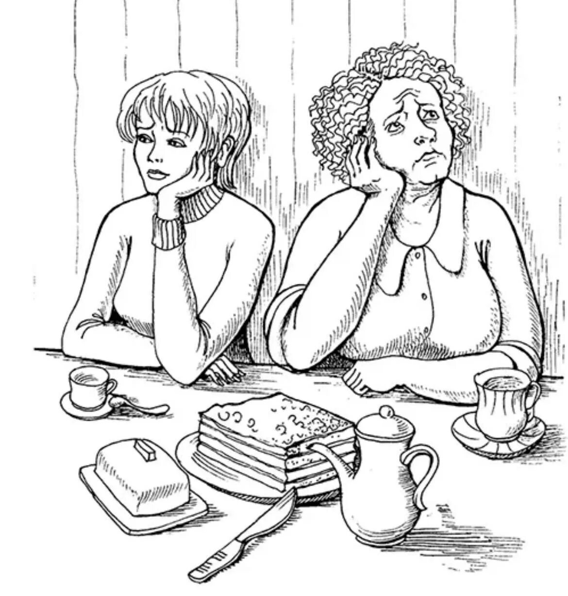 Невестка и свекровь чурикова. Свекровь и невестка карикатуры. свекровь и невестка иллюстрация. свекровь рисунок. сноха и свекровь рисунок.