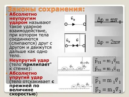 Закон сохранения импульса при столкновениях