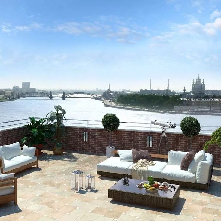 Sky Terrasse Санкт-Петербург. Жилой комплекс с видом на Неву в Санкт-Петербурге. RBI четыре горизонта. Квартира с террасой.