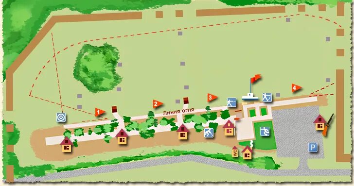 план полигона. план площадки для пейнтбола. карта стрельбищ. схема войскового стрельбища. схема стрелкового клуба.