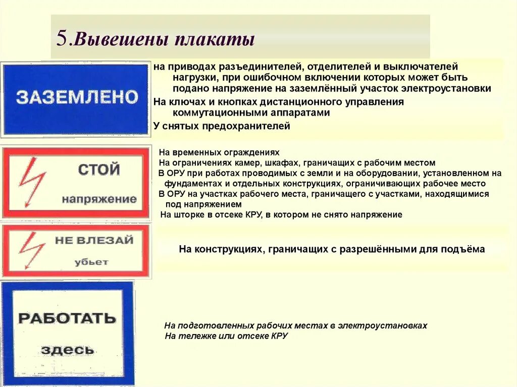 Организация обучения электробезопасности. Плакаты по электробезопасности в электроустановках. Плакаты вывешиваемые в электроустановках. Где вывешиваются запрещающие плакаты. Вывешивание запрещающих плакатов.