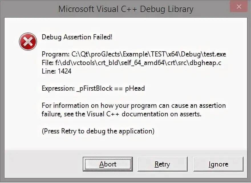 Assertion error. Assertion error