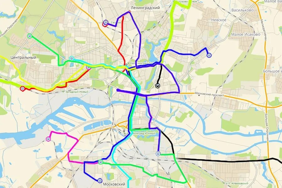 Схема маршрутов общественного транспорта Калининграда. Маршруты автобусов в Калининграде на карте. Схема движения маршруток в Калининграде. Маршрутка 5 маршрут Калининград.