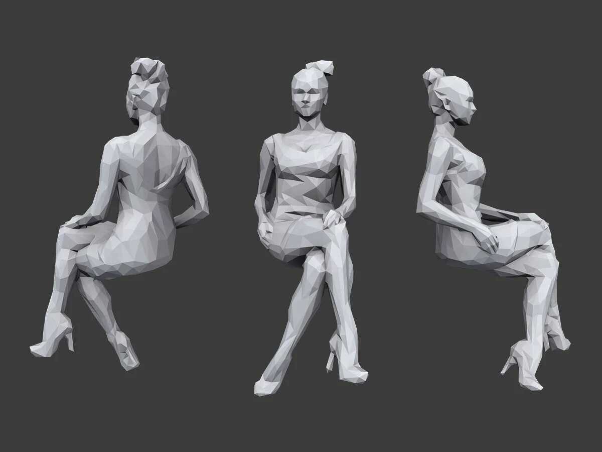 Sitting 3d model
