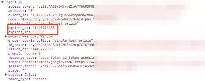 Google access token