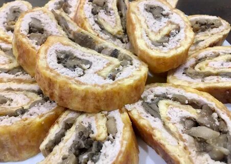 Рулет из фарша с грибами рецепт
