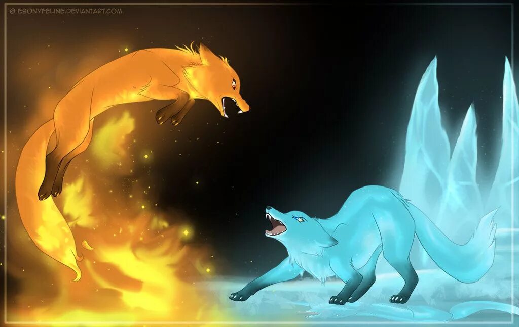 Ледяная лиса. Волки стихий. Огненный Лис. Огненный Лисенок. Ice fox
