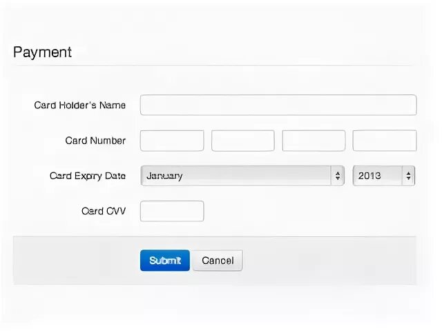 Example payment. Bootstrap credit card form. pay form sa. pre-auth payment form example. pre-auth payment form usa example.