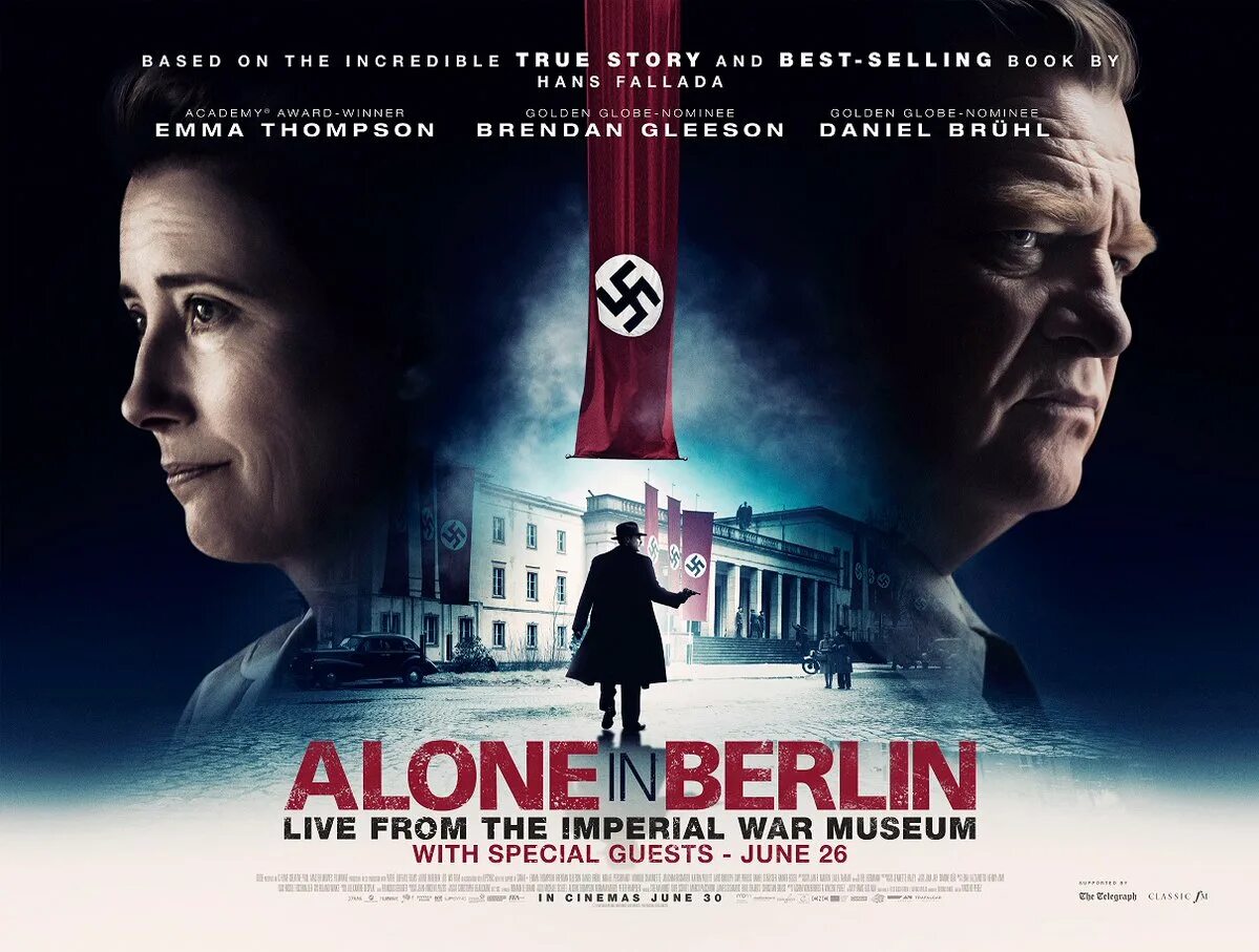 Один в берлине. Одни в Берлине фильм 2016. Alone.in.Berlin.2016. Один в Берлине фильм афиша.