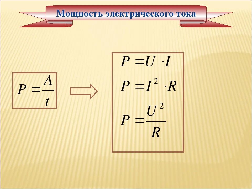 Мощность электрического тока 4 формулы