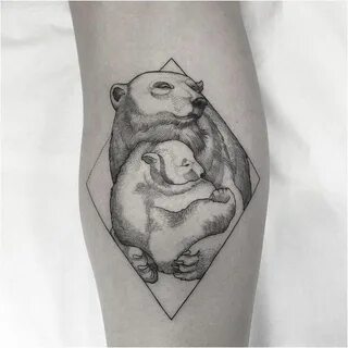 Тату медведи семья