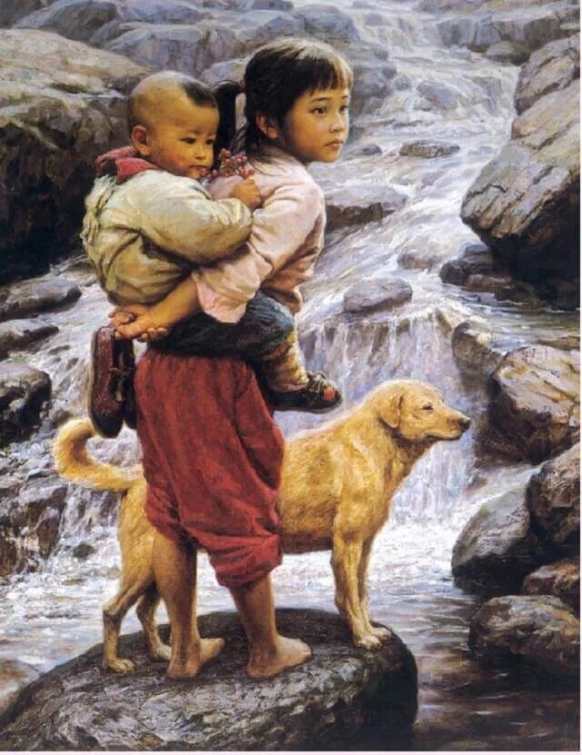 Картина брат. Li Zijian картины. Китайский художник li Zijian (1954) живет в США,. Картина братья. Картина два брата.