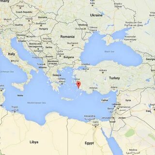 Карта турции средиземное море