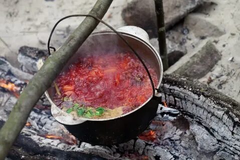 Борщ на костре