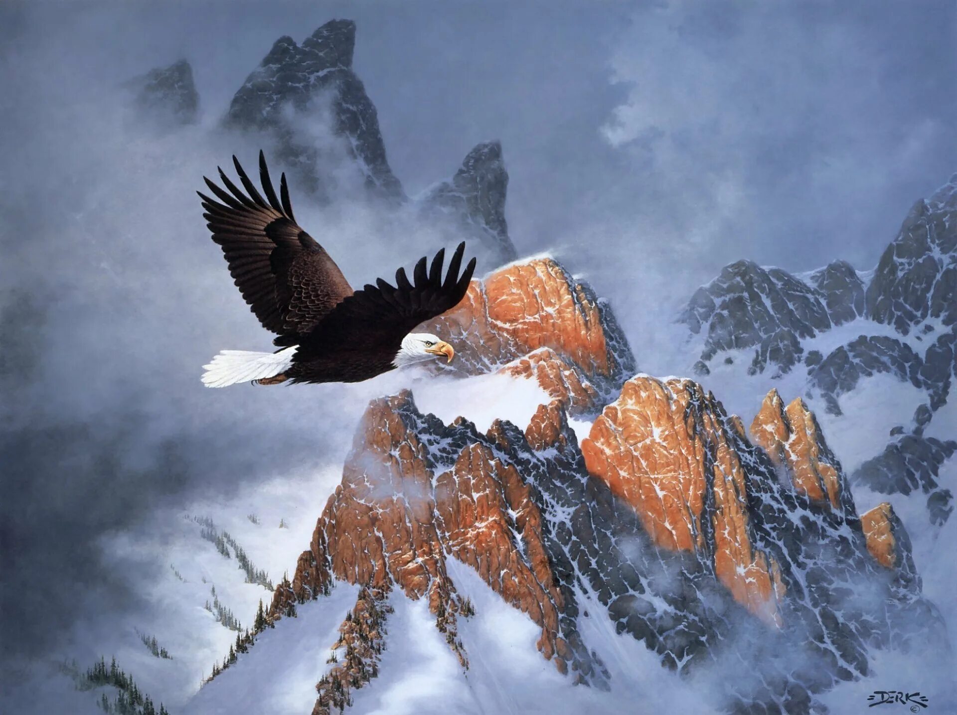 Орел в облаках 6 букв. Белоголовый Орлан в горах. Белоголовый Орел Гранд каньон. Белоголовый Орлан на фоне гор. Птицы в горах.