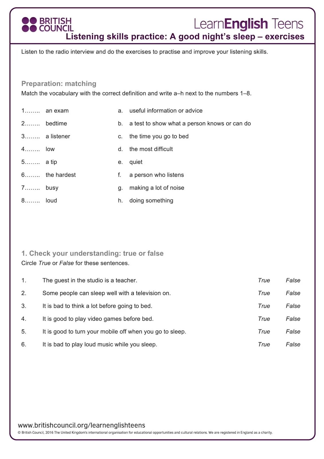 Preparation matching. British Council learn English ответы. British Council аудирование. Listening skills Practice ответы. Learn English teens ответы.