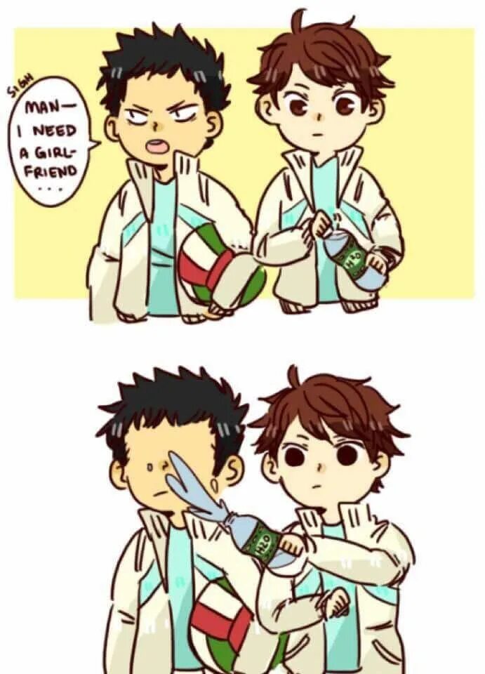 Яой 45. Ойкава и Ива Чан. Ойкава и Иваидзуми ревность. IWA-chan x Oikawa.