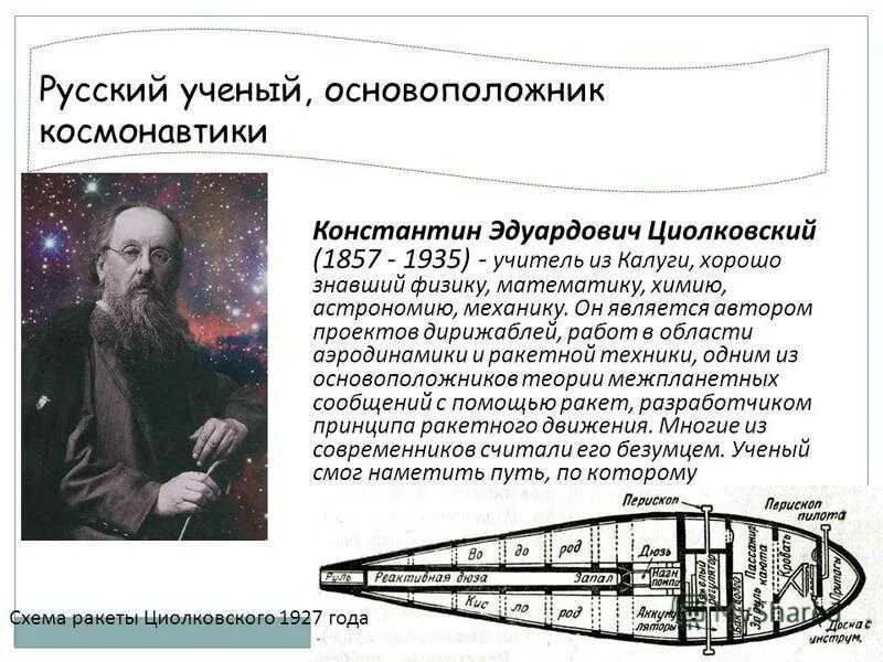 Основоположник отечественной космонавтики