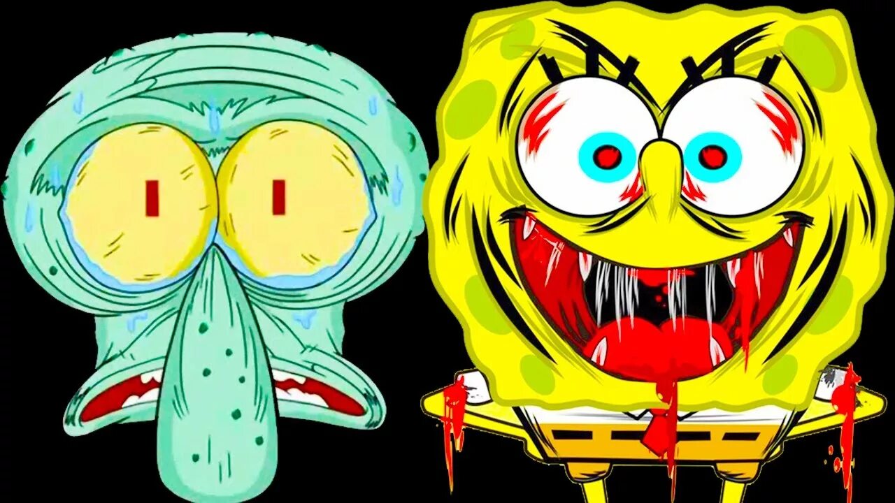 Spongebob horror. Губка Боб ехе.