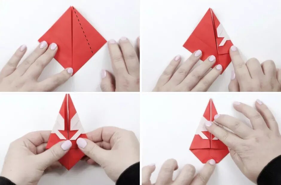 Оригами дед мороз из бумаги. Оригами дед Мороз. Дед Мороз оригами пошагово. Оригами Санта Клаус из бумаги. Складываем Деда Мороза из бумаги.