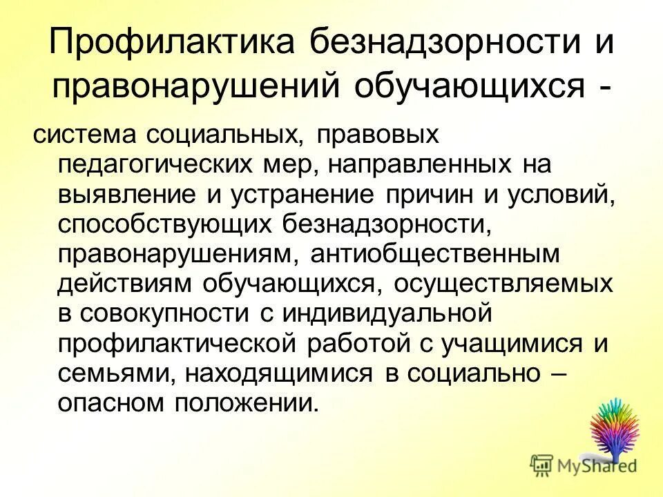 Отчет по профилактике безнадзорности и правонарушений несовершеннолетних