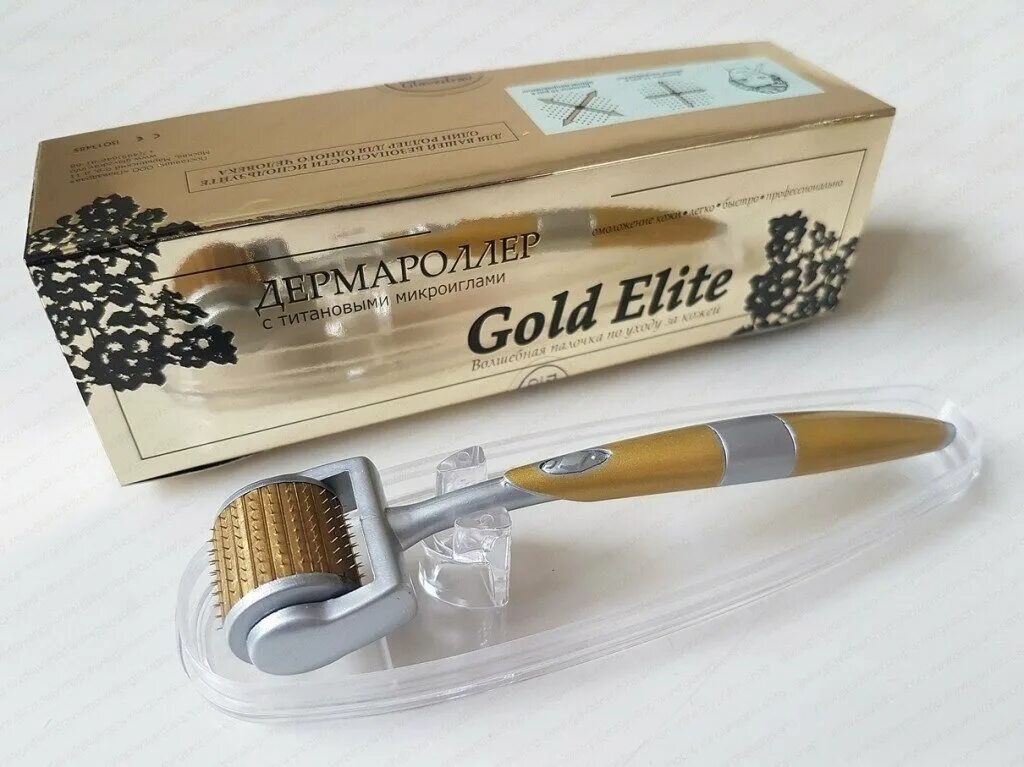 Elite gold. Дермароллер. Дермароллер для волос. Dermarollersystem мезороллер drs50 Gold с титановыми иглами 0,5 мм. XOR Elite Gold.