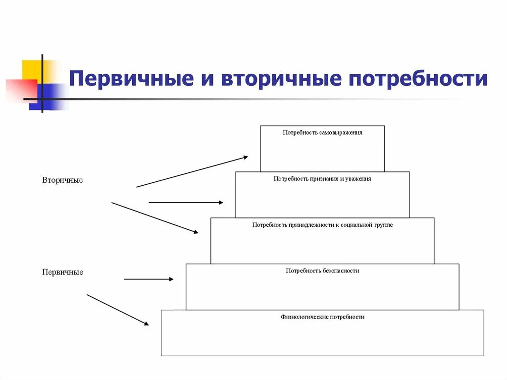 Какими коллективами управляли. Первичные и вторичные потребности. Первичные потребности и вторичные потребности. Базовые и вторичные потребности. Потребности бывают первичные и вторичные внутренние и внешние.