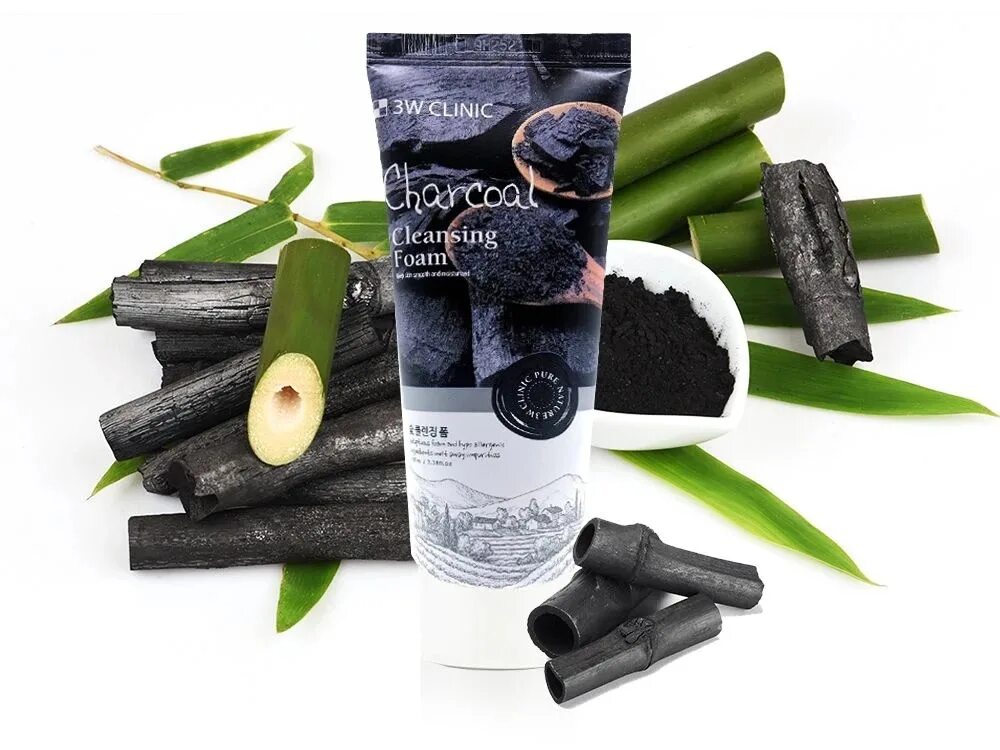 3w Clinic Charcoal Cleansing Foam 100ml. 3w Clinic пенка для умывания с древесным углем - Charcoal Foam Cleansing, 100мл. Пенка 3w Clinic с углём 100. 3w Clinic пенка для умывания уголь Charcoal Cleansing Foam 100 мл. Корея.